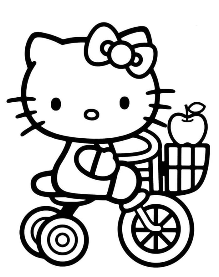 Ücretsiz Yazdırılabilir Hello Kitty Boyama Sayfası
