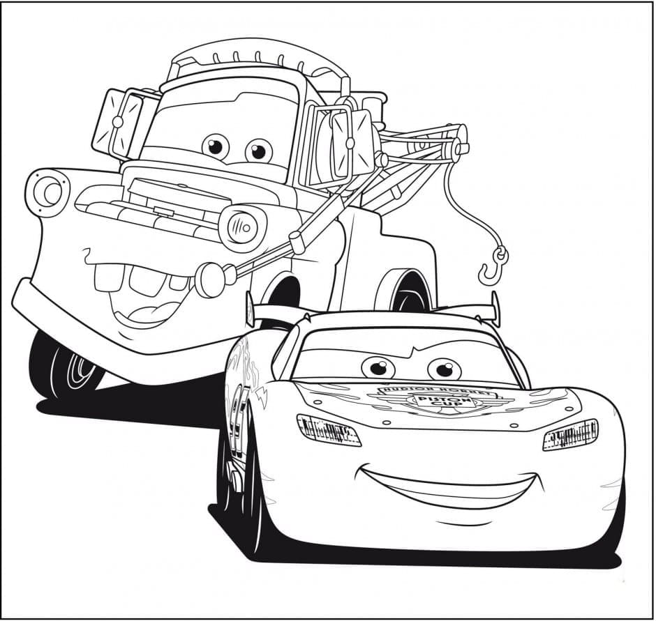 Ücretsiz Yazdırılabilir Şimşek McQueen Boyama Sayfası