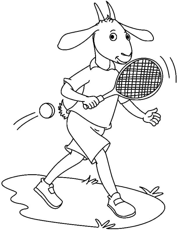Ücretsiz Yazdırılabilir Tenis Boyama Sayfası