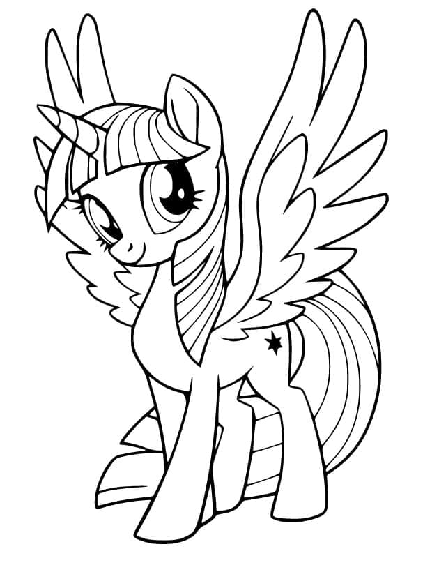 Ücretsiz Yazdırılacak My Little Pony Boyama Sayfası