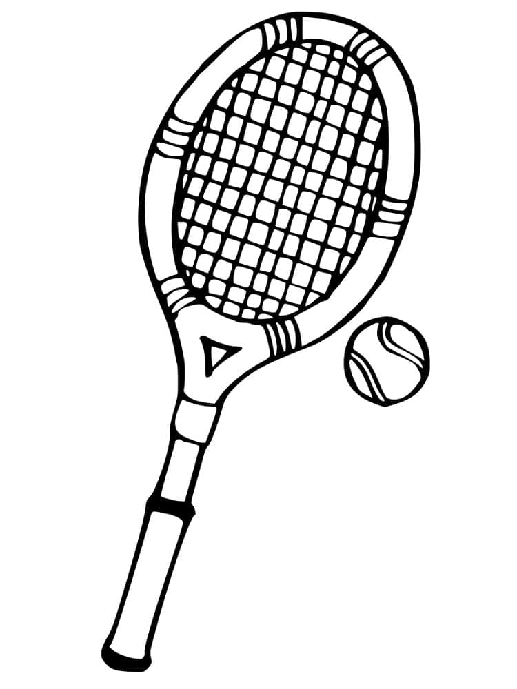 Ücretsiz Yazdırılacak Tenis Boyama Sayfası