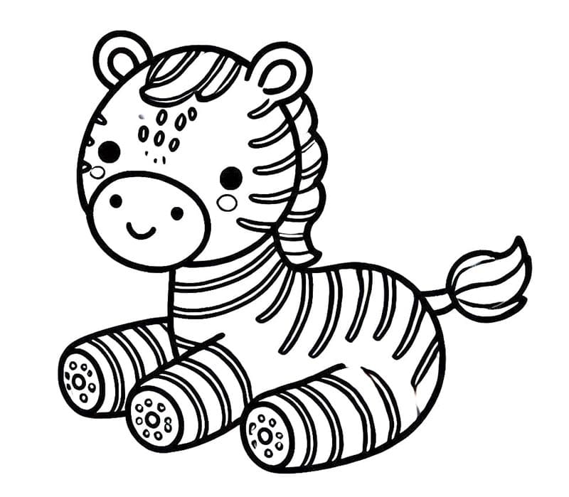 Ücretsiz Zebra Resmi Boyama Sayfası