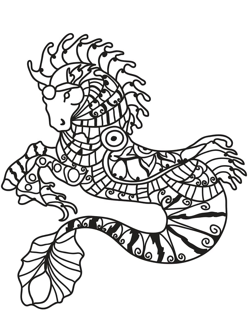 Ücretsiz Zentangle Tasarım Boyama Sayfası