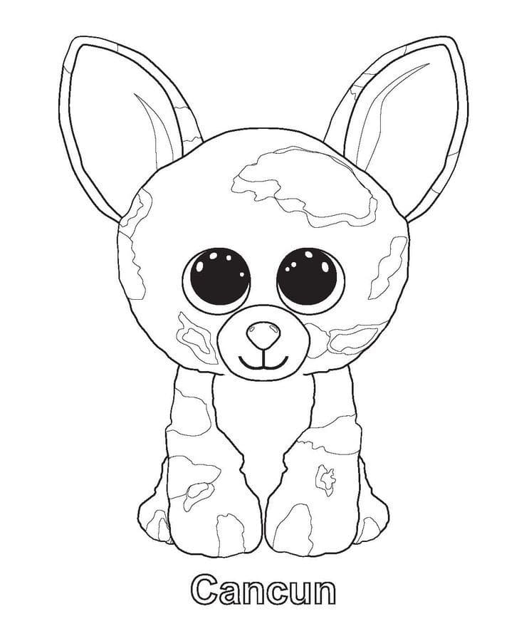 Ücretsiz yazdırılabilir Beanie Boo Boyama Sayfası
