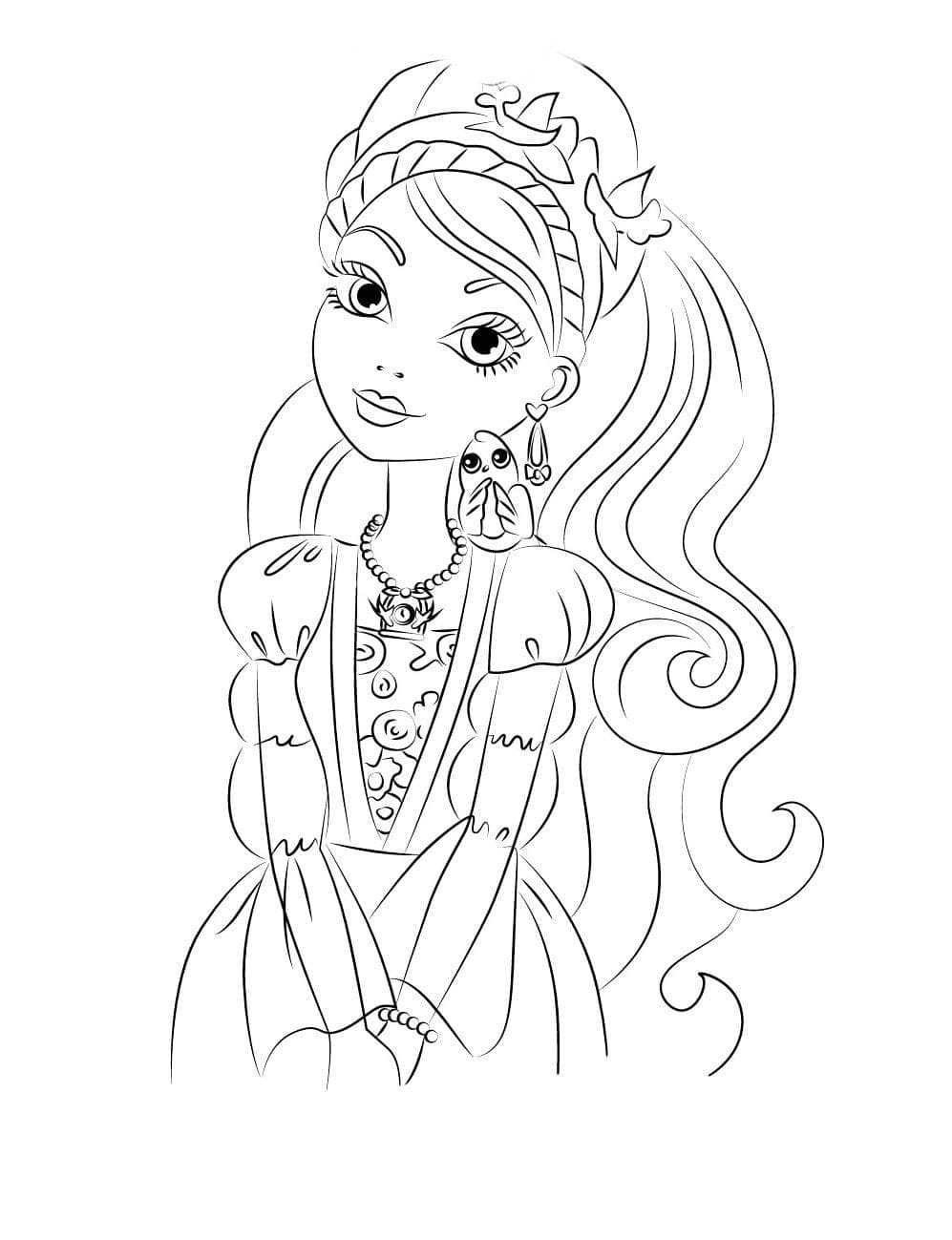 Ücretsiz yazdırılabilir Ever After High Boyama Sayfası