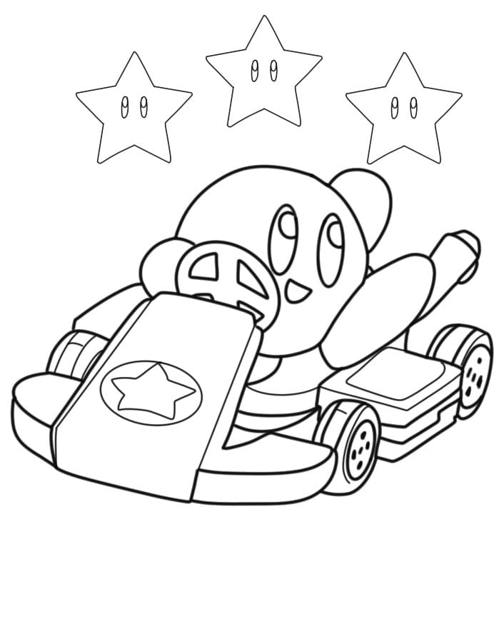 Ücretsiz yazdırılabilir Mario Kart Boyama Sayfası