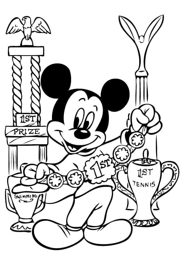Mickey Mouse (Miki Fare) Boyama Sayfaları