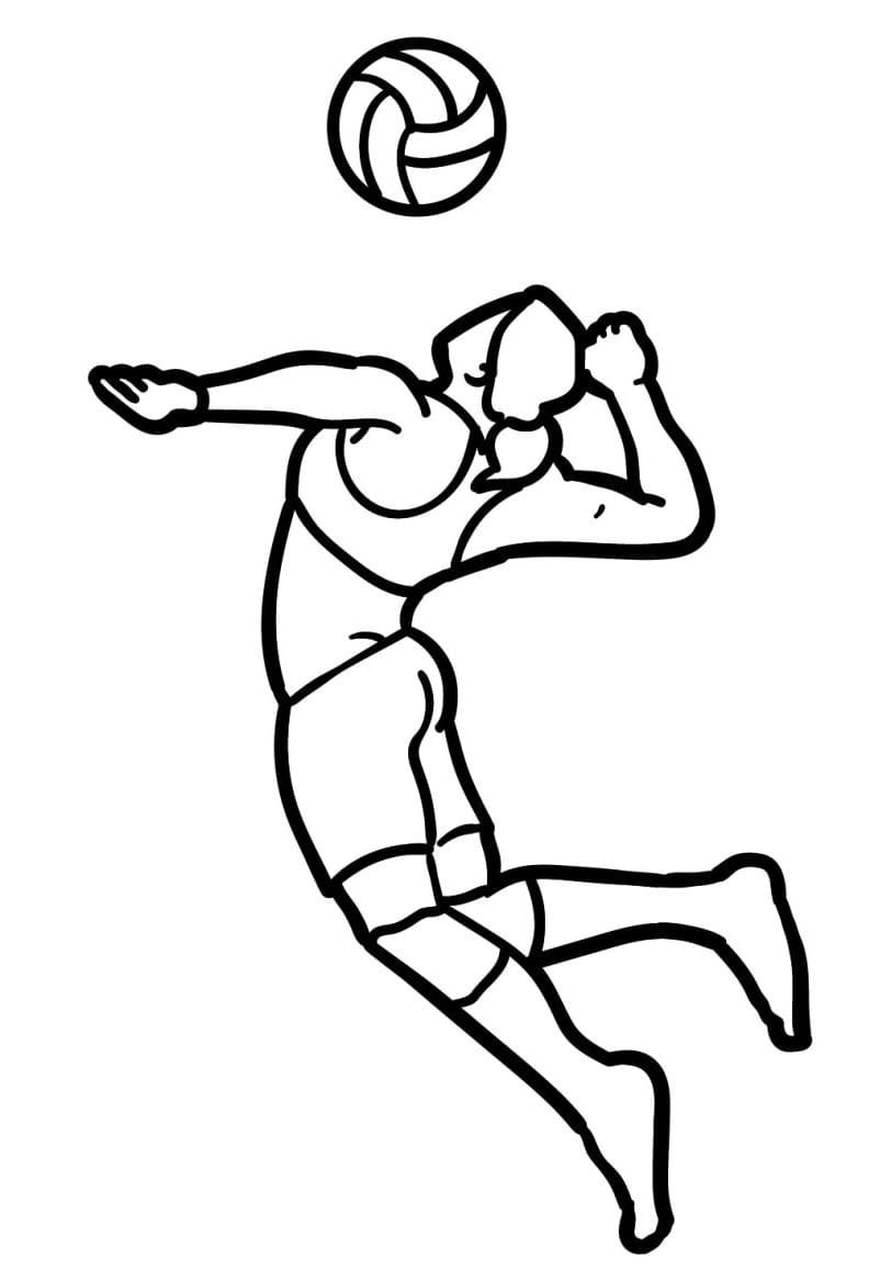 Voleybol Yazdır Boyama Sayfası