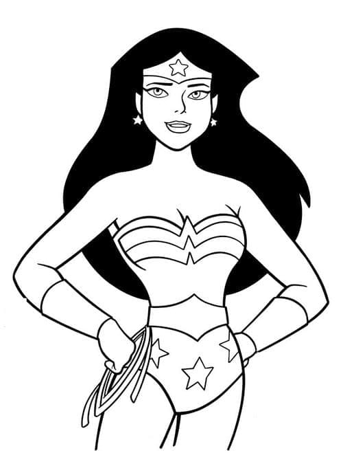 Wonder Woman Görseli Boyama Sayfası