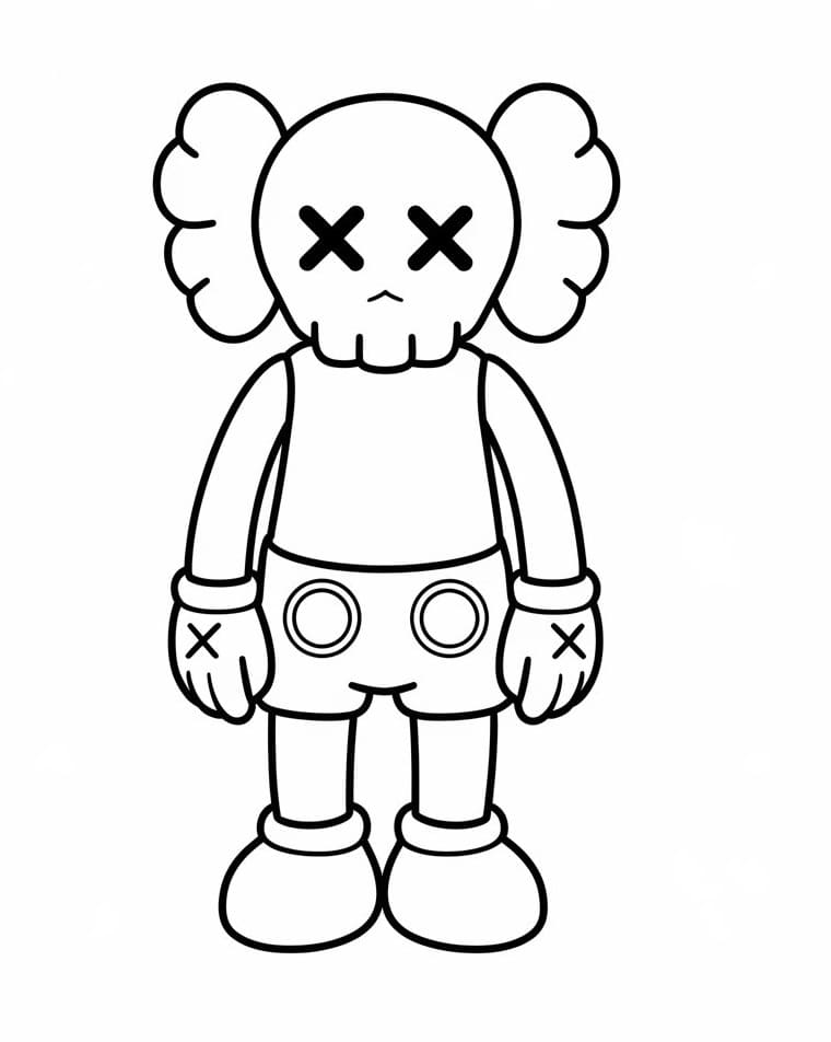 Yazdır Kaws Boyama Sayfası