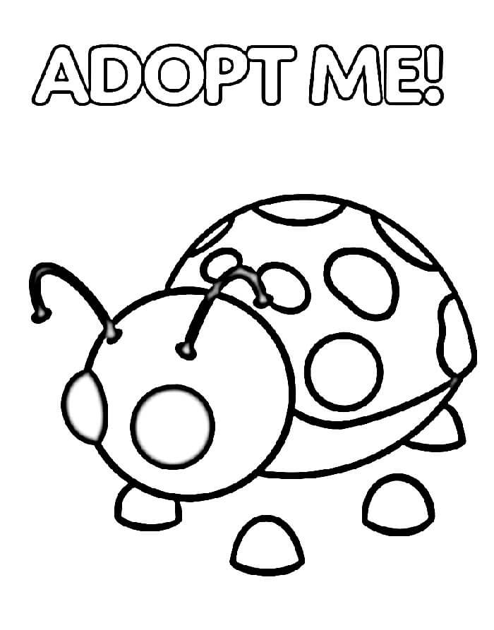 Yazdırılabilir Adopt Me Çocuk Görseli Boyama Sayfası