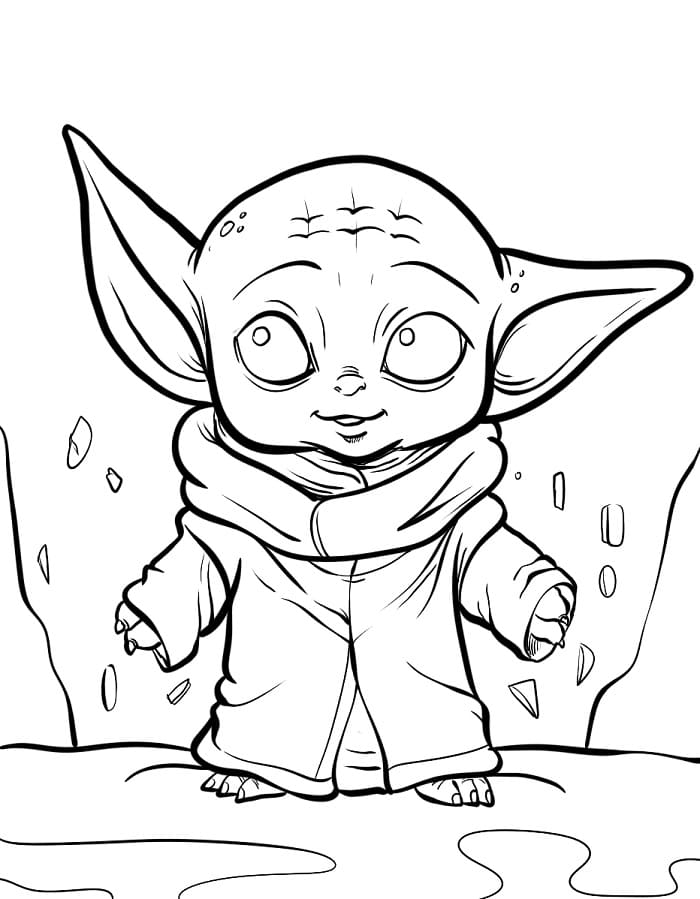 Baby Yoda Boyama Sayfaları