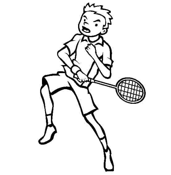 Yazdırılabilir Badminton Ücretsiz Boyama Sayfası