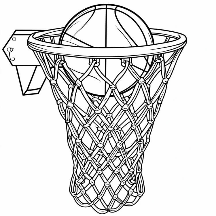 Yazdırılabilir Basketbol Bedava Boyama Sayfası