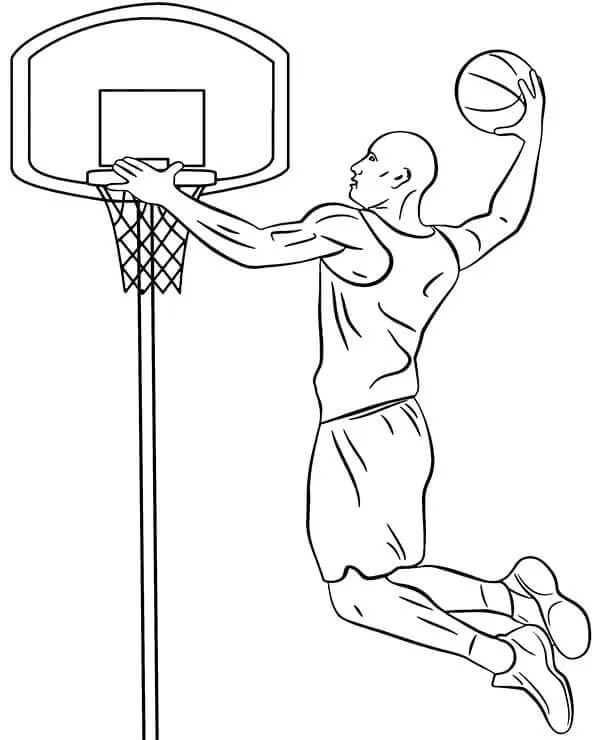 Yazdırılabilir Basketbol Resmi Boyama Sayfası