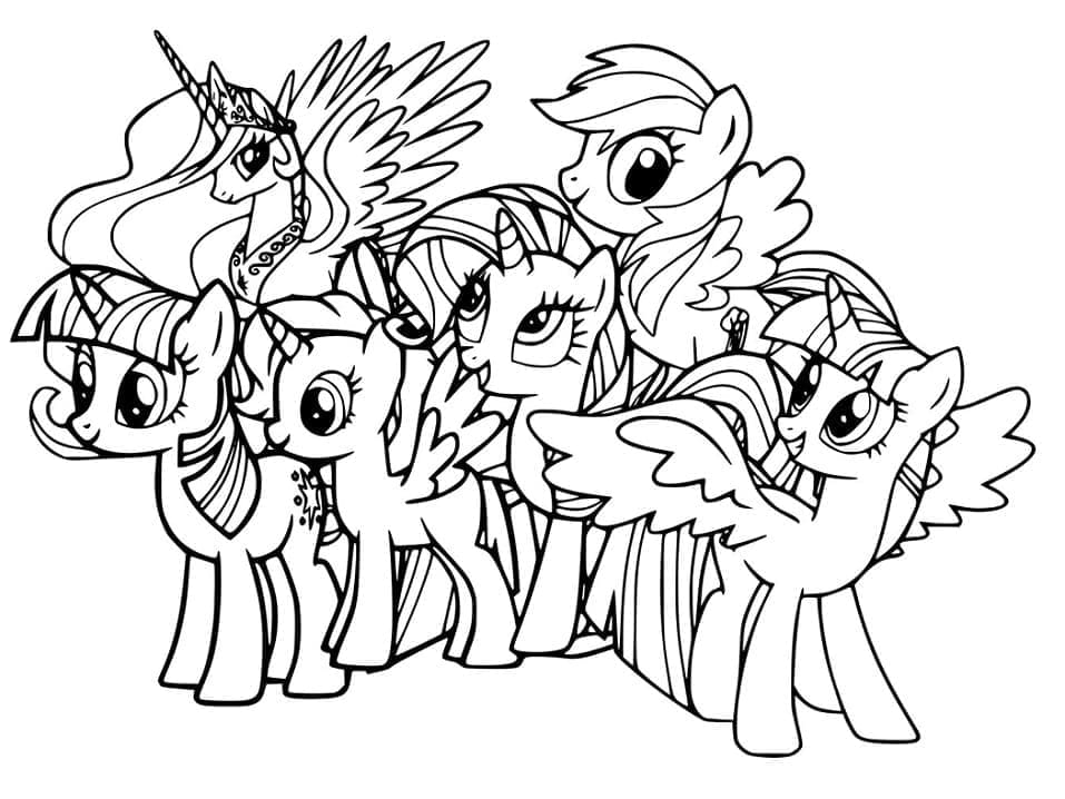 Yazdırılabilir Bedava My Little Pony Boyama Sayfası