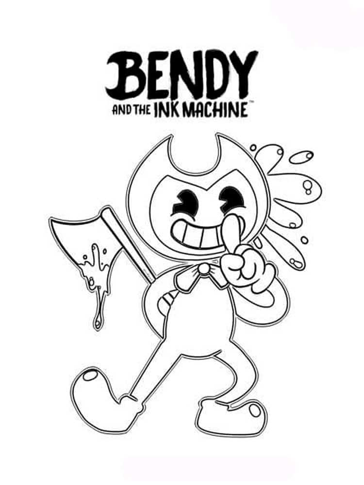 Yazdırılabilir Bendy Bedava Boyama Sayfası