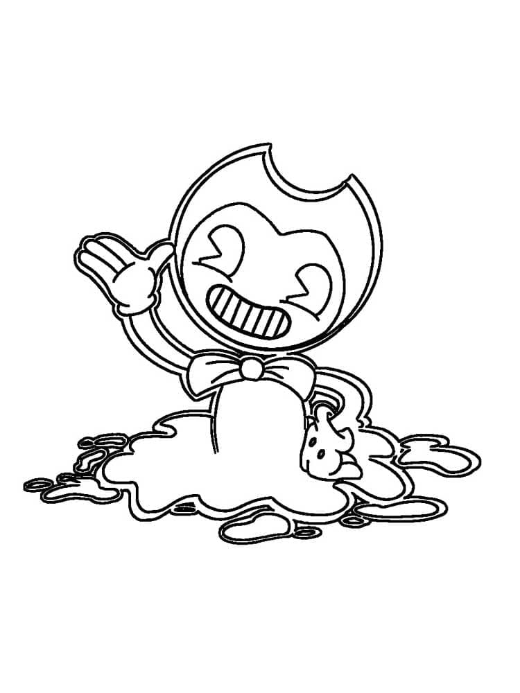 Yazdırılabilir Bendy Çocuklar İçin Boyama Sayfası