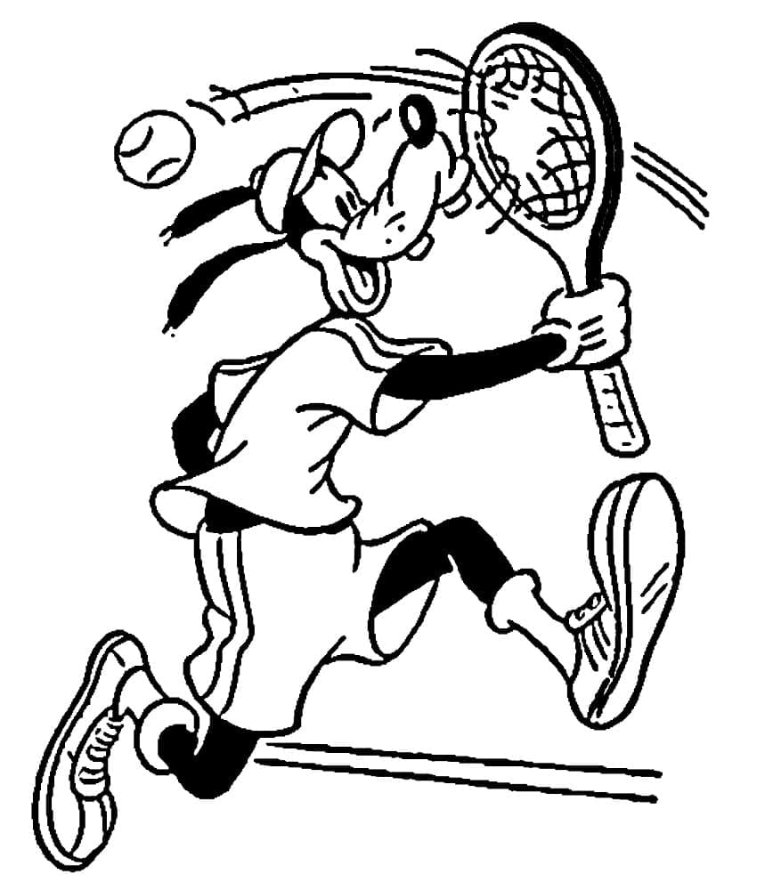 Yazdırılabilir Çocuklar için Tenis Boyama Sayfası