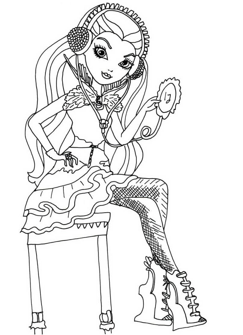 Yazdırılabilir Ever After High bedava Boyama Sayfası