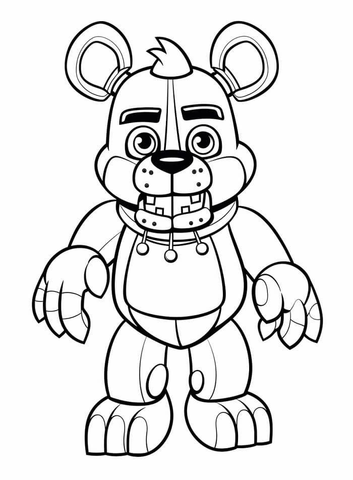 Yazdırılabilir FNAF Boyama Sayfası
