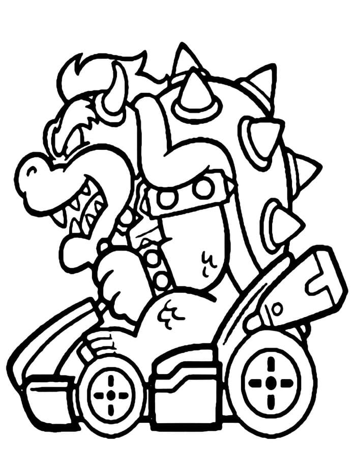 Yazdırılabilir Mario Kart bedava Boyama Sayfası