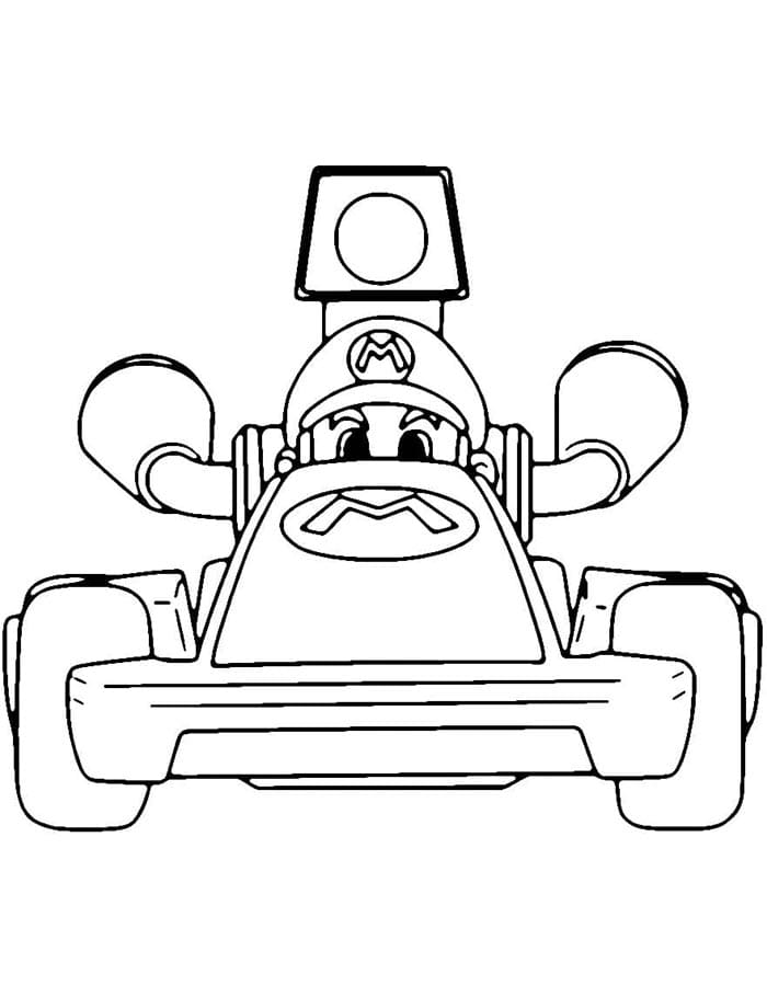 Yazdırılabilir Mario Kart çocuklar için Boyama Sayfası