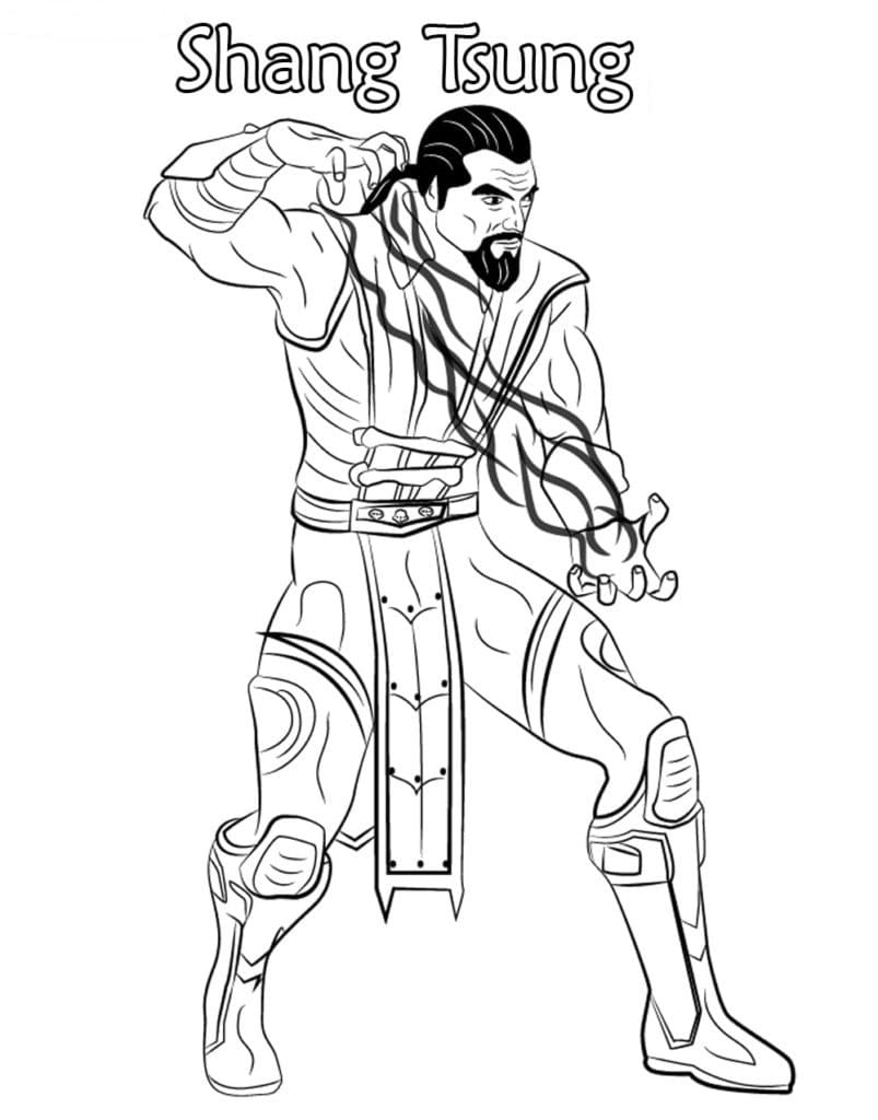 Yazdırılabilir Mortal Kombat Bedava Boyama Sayfası