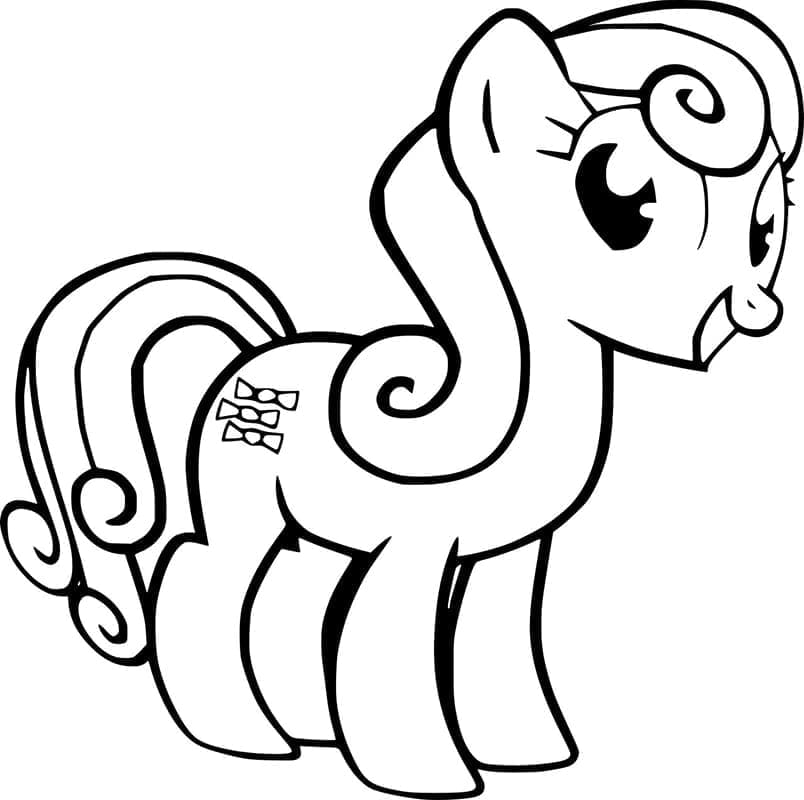 Yazdırılabilir My Little Pony Boyama Sayfası