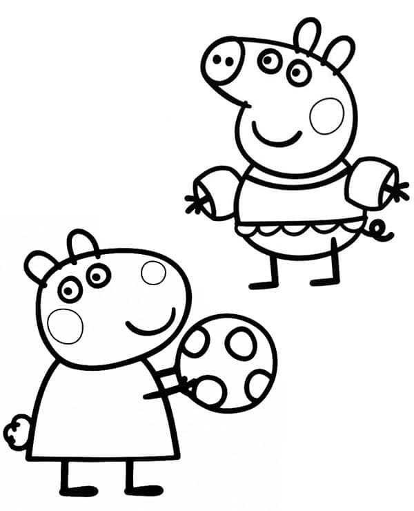 Yazdırılabilir Peppa Pig Çocuklar İçin Boyama Sayfası