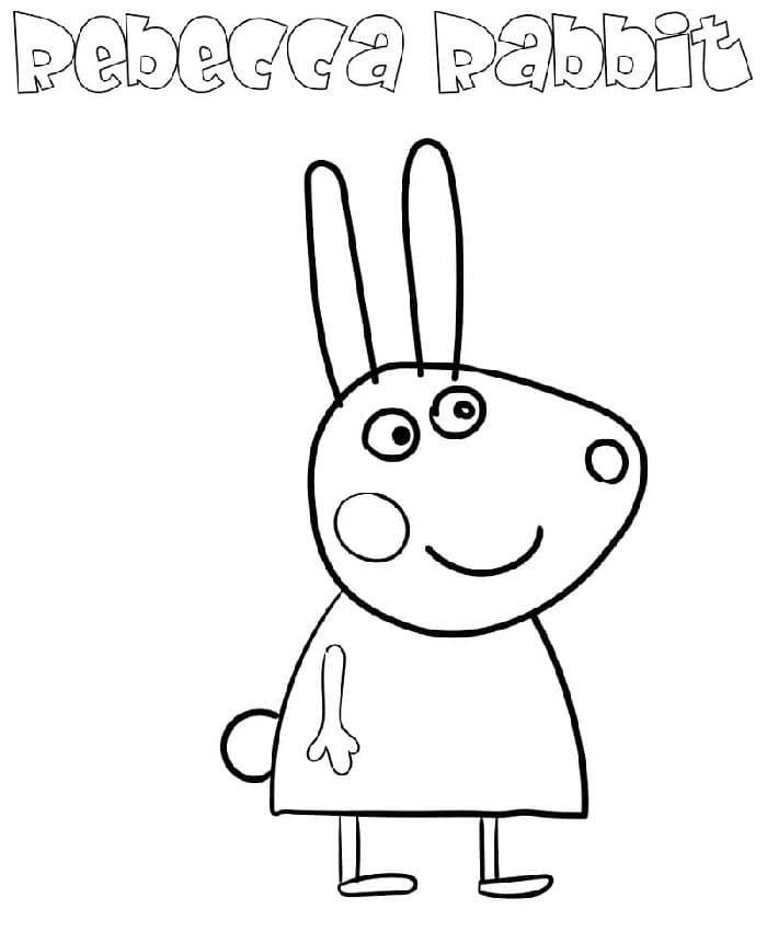 Yazdırılabilir Peppa Pig Ücretsiz Resim Boyama Sayfası