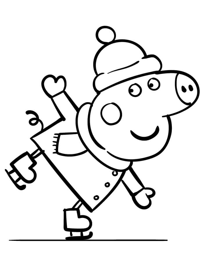Yazdırılabilir Peppa Pig Boyama Sayfası