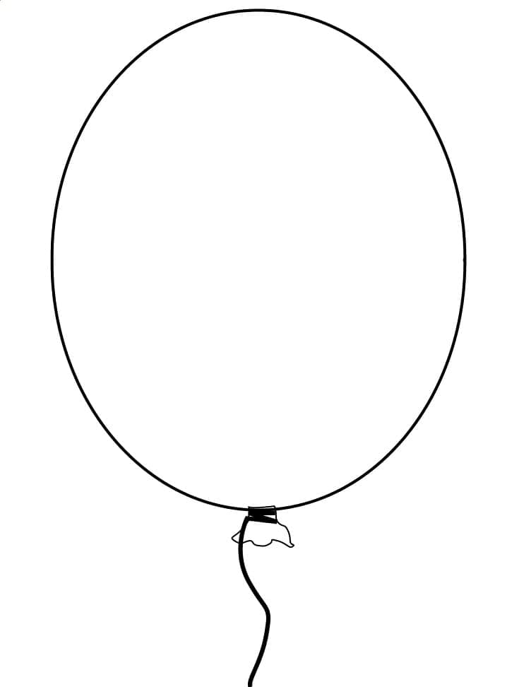 Yazdırılabilir Ücretsiz Balon Boyama Sayfası