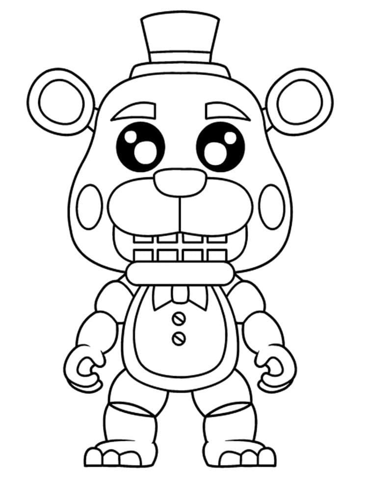Yazdırılabilir Ücretsiz FNAF Boyama Sayfası