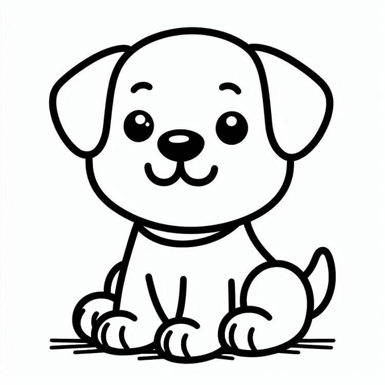 Yazdırılabilir Ücretsiz Köpek Boyama Sayfası