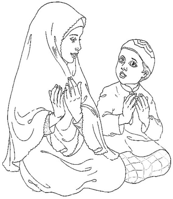 Yazdırılabilir Ücretsiz Ramazan Boyama Sayfası