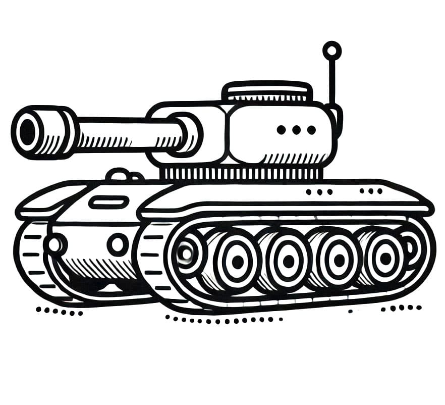 Yazdırılabilir tank çizimi Boyama Sayfası