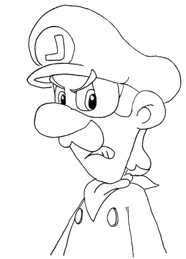 Yazdırılabilir ücretsiz Luigi Boyama Sayfası