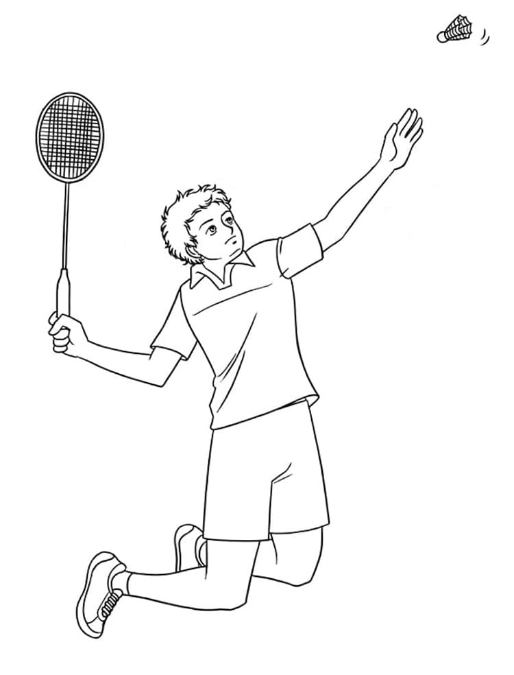 Yazdırılacak Badminton Boyama Sayfası