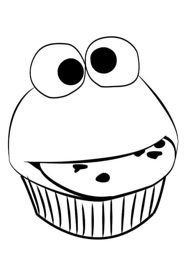 Yazdırılacak Cupcake Boyama Sayfası