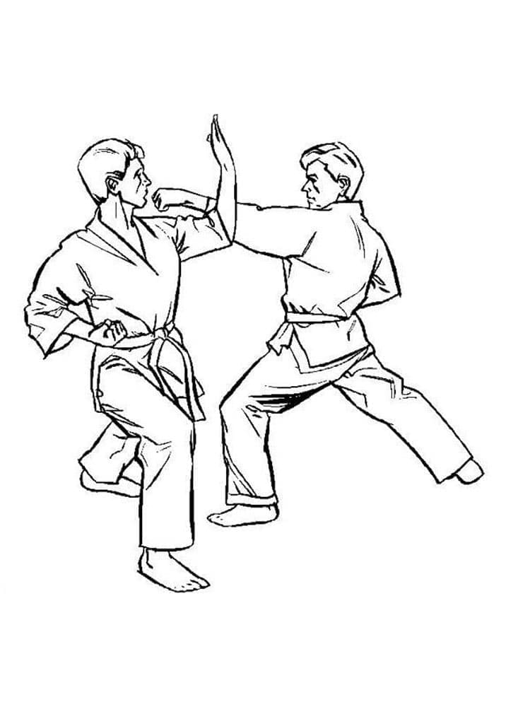 Yazdırılacak Karate Boyama Sayfası