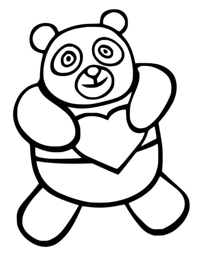 Yazdırılacak Panda Boyama Sayfası