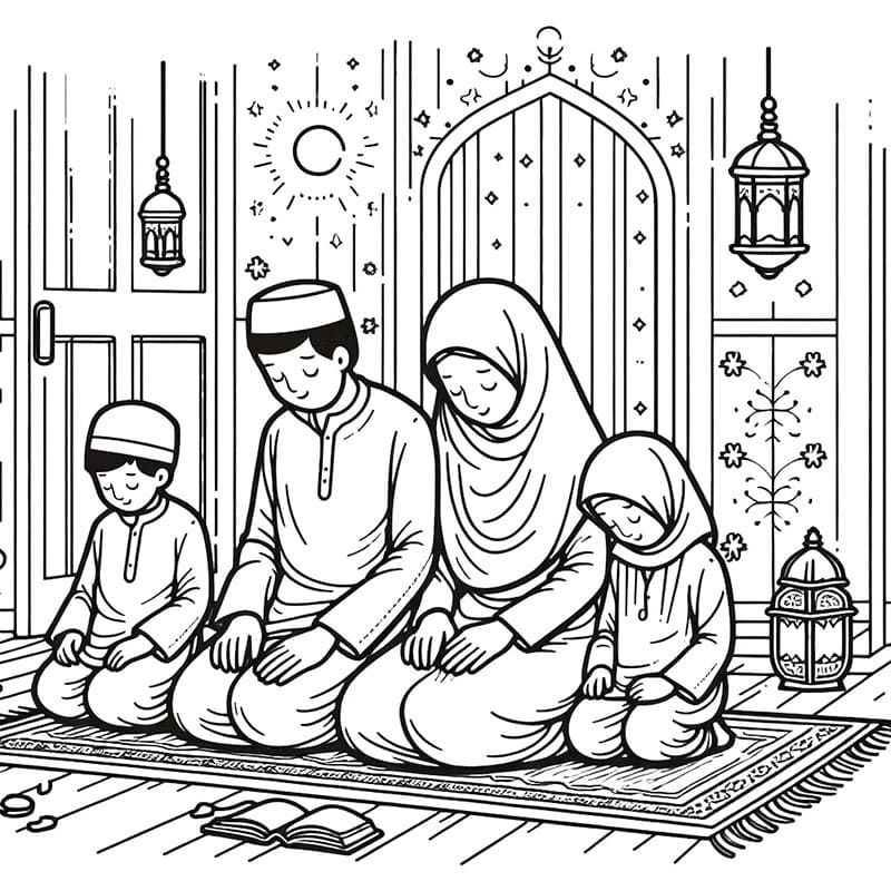 Yazdırılacak Ramazan Boyama Sayfası