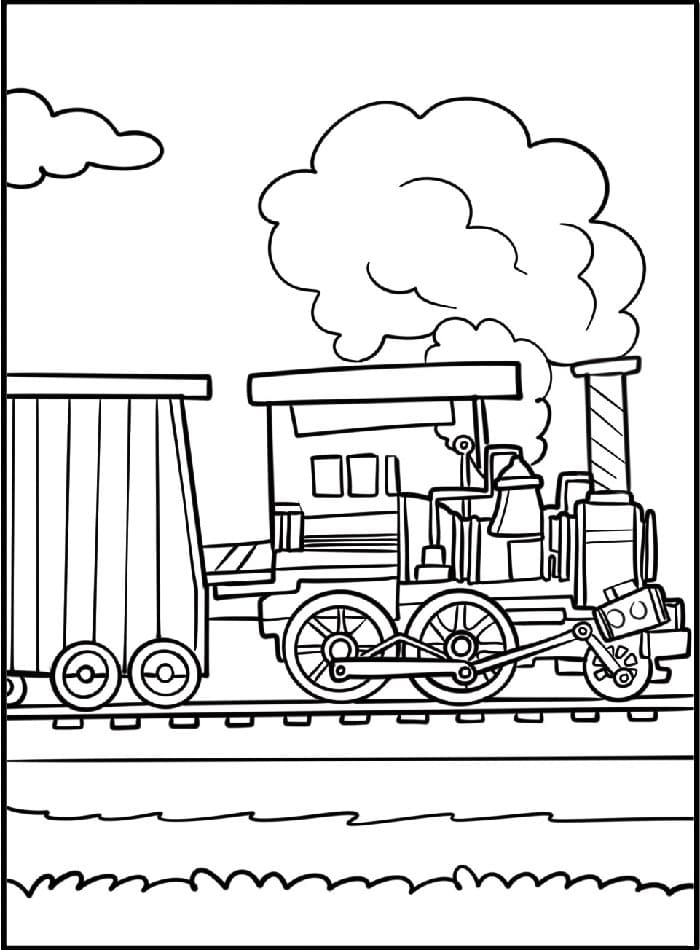 Yazdırılacak Tren Boyama Sayfası
