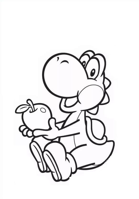 Yoshi Baskı İçin Boyama Sayfası