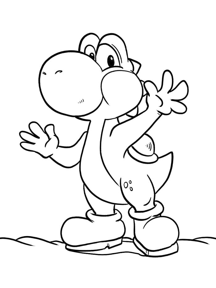 Yoshi Bedava Baskı Boyama Sayfası