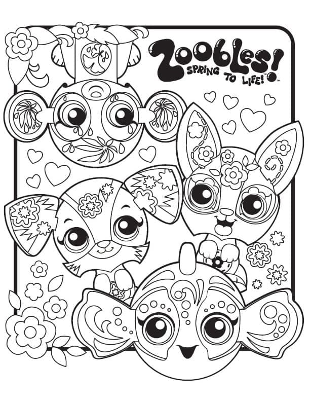 Zoobles (6) Boyama Sayfası
