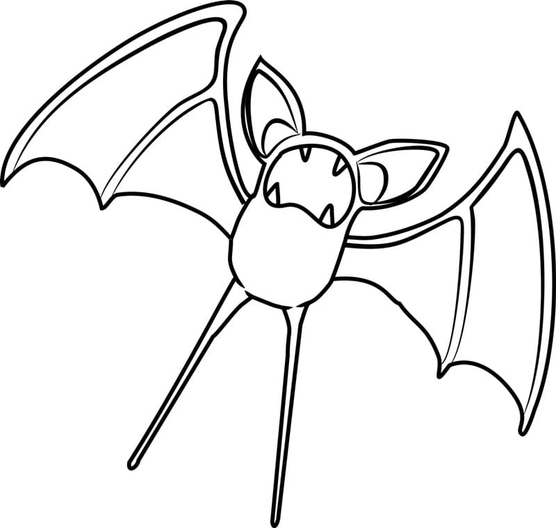 Zubat Pokemon Boyama Sayfası