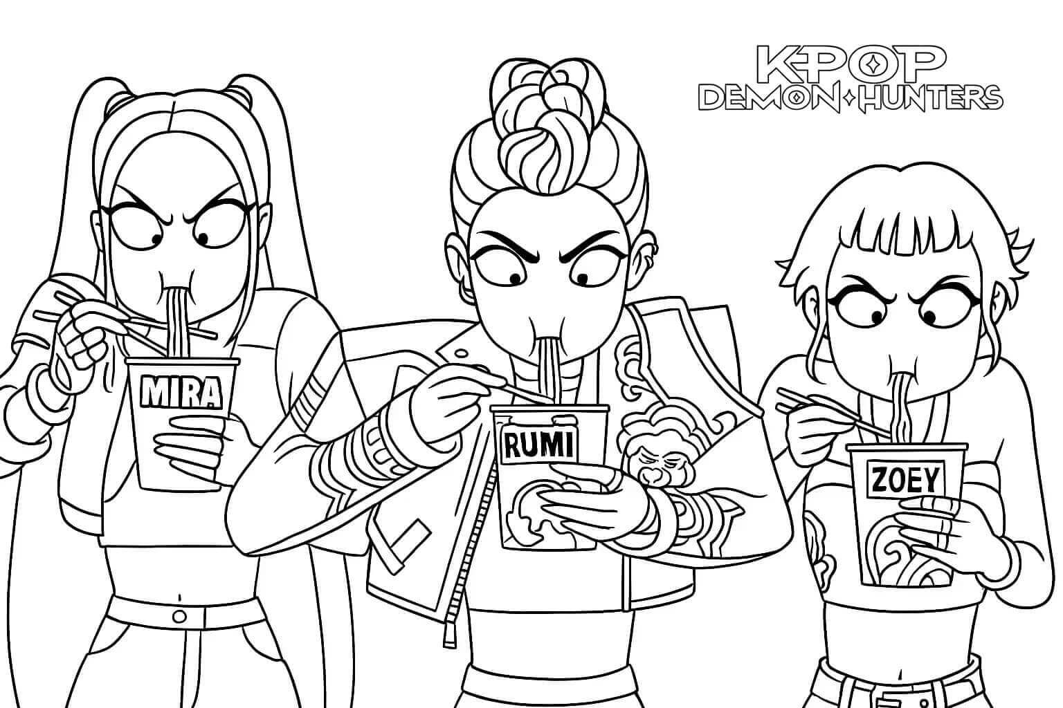 Kpop Demon Hunters (6) Boyama Sayfası