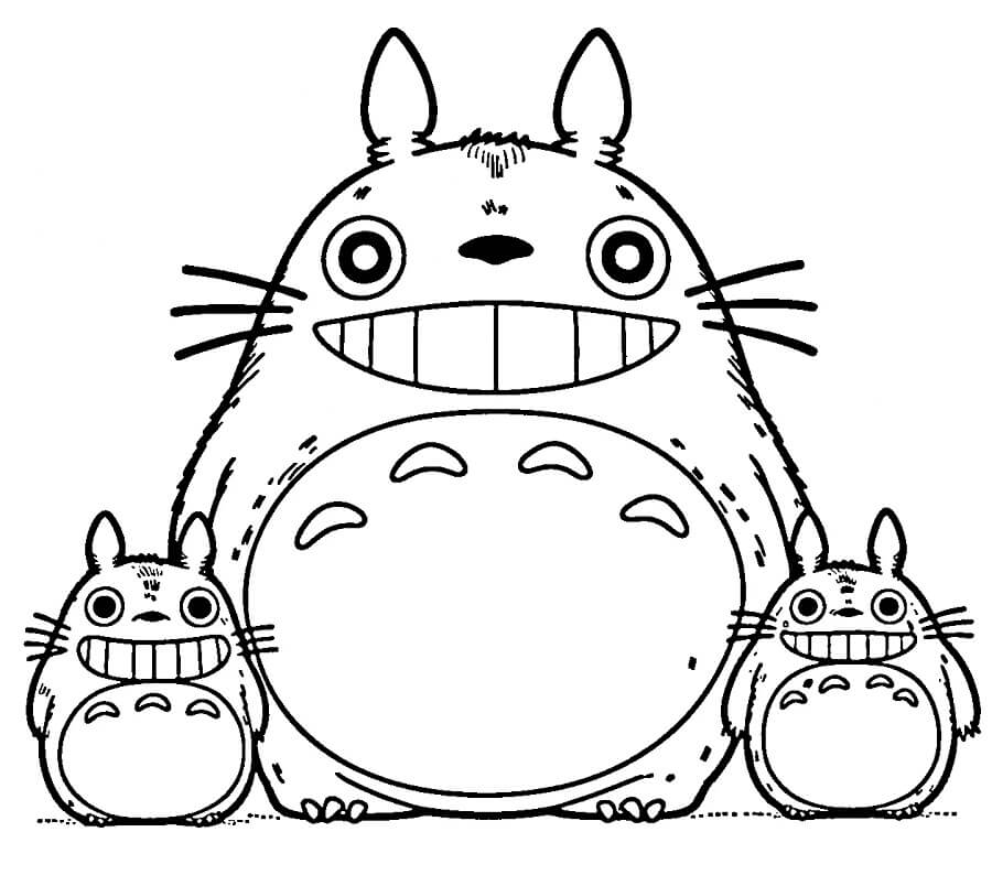 1 Yaş Çocuklar İçin Totoro Boyama Sayfası